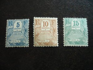 Stamps - Guadeloupe - Scott# J15-J17 - Mint Hinged Part Set of 3 Stamps