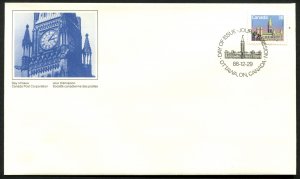 1165 Canada 38c Parliament Official FDC