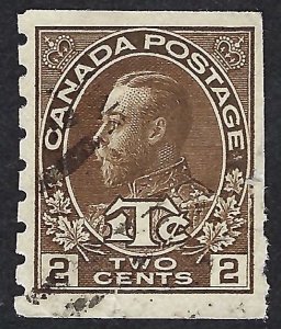 Canada #MR7 2¢ +1¢ War Tax - King George V (1916). Coil. Fine centering. Used.