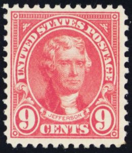 561, Mint F-VF NH 9¢ SCV $25.00