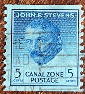 Canal Zone #155 Used Coil Single John F Stevens SCV $.25 L48