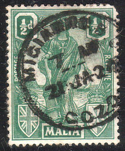 MALTA 1920 ½d MIGIARRA B.O. / GOZO cds.....................................12029