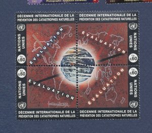 UNITED NATIONS GENEVA - Scott  251-254a  -  MNH block - Natural Disasters - 1994