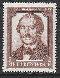 1971 Austria - Sc 899 - MNH VF - 1 single - August Neilreich, Botanist