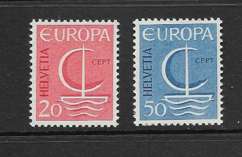 SWITZERLAND - EUROPA 1966 - SCOTT 477 TO 478 - MNH