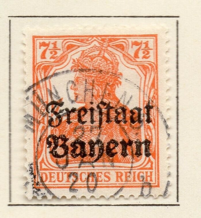 Bayern Bavaria 1919 Early Issue Fine Used 7.5pf. Optd NW-120842