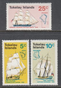 Tokelau 22-24 Sailing Ships MNH VF