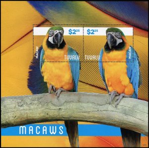 Tuvalu 2014 Sc 1296 Bird Macaw CV $8.50