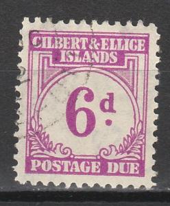 GILBERT & ELLICE 1940 POSTAGE DUE 6D USED 