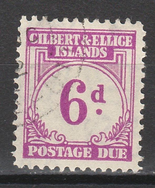 GILBERT & ELLICE 1940 POSTAGE DUE 6D USED 