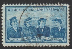 SC# 1013 - (3c) - Service Women, Used Single