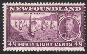 Canada Newfoundland Sc# 243 MNH 1937 48c Long Coronation Issue
