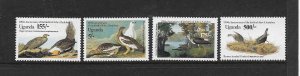 BIRDS - UGANDA #469-72 AUDUBON MNH