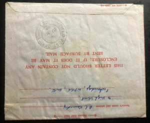 1959 England RAF Forces Redirected Air Letter Cover To Puckeridge