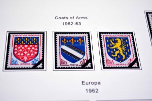 COLOR PRINTED FRANCE 1941-1965 STAMP ALBUM PAGES (55 illustrated pages)