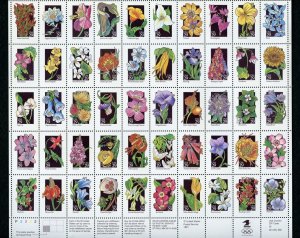 US Scott 2647-96 Wild Flowers Full sheet of 50 Mint NH