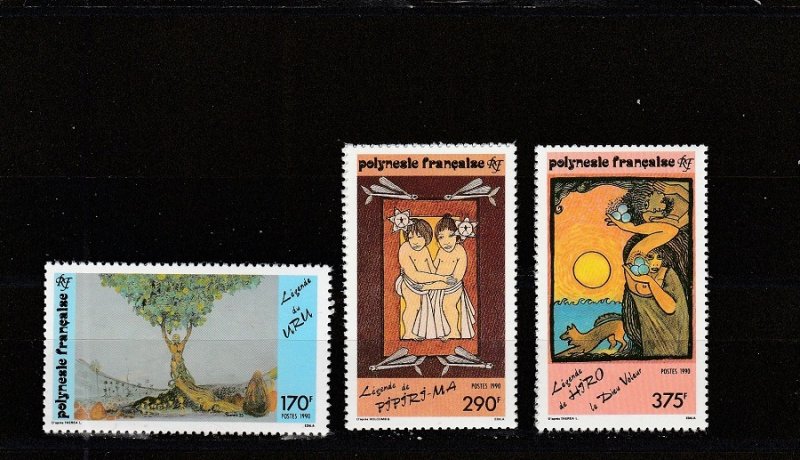 French Polynesia  Scott#  549-551  MNH  (1990  Polynesian Legends)