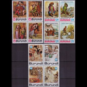 BURUNDI 1977 - Scott# 525-7 Fairy Tales 14-26f NH