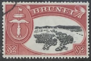 BRUNEI 1952  $2 SG112 FINE USED