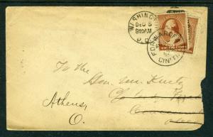 #210 (2 stamps) with GREAT Forward CINCINATTI Cancel - Really Nice