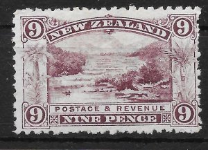 NEW ZEALAND SG314 1903 9d PURPLE MTD MINT