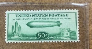 C18 1933 Zeppelin 50c Airmail Mint F/VF OG NH  Nice fresh stamp