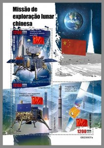 GUINEA-BISSAU 2023 MNH IMPERF. China‘s Moon mission M/S #637a