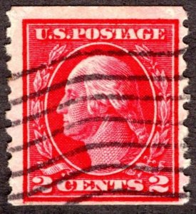 1914, US 2c, Washington, Used, Sc 444