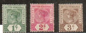 British Honduras 38-40 Mint hinged