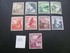 Germany 1938 MNH SC B123-131 SET  VF/XF 100 EUROS (153)