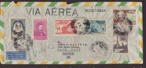 Brazil to Sauk City 1952 Airmail  # 10 Size Cover