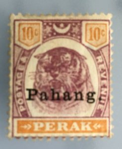 MALAYA 1898 Pahang opt Perak 10c MNG SG#19 M3417 