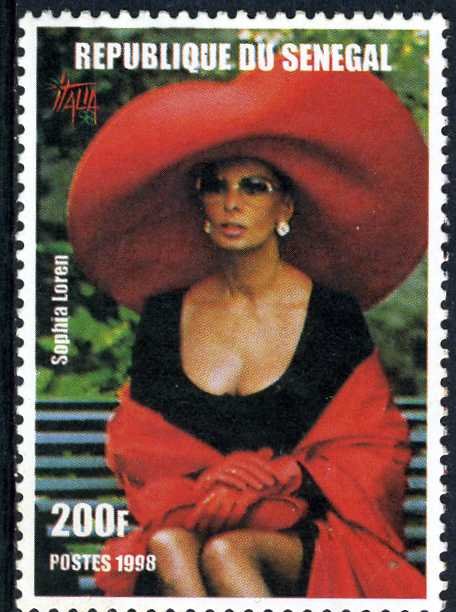 Senegal 1998 SOPHIA LOREN 1 value Perforated Mint (NH)