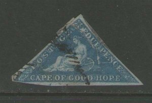 South Africa Cape of Good Hope 1855 Sc 4 tear Used