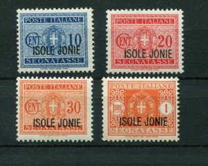 ITALY 1941 WW2 OCCUPATION OF IONIAN ISLANDS POSTAGE DUE SET NJ1-NJ4 PERFECT MNH