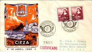 Spain Inauguration del Edifico de Correos Cieza 1956 Cover