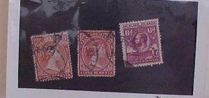 FALKLAND ISLANDS STAMP  #22,22AX,121A USED  cat.$89.00