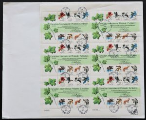 U.S. Used #1757 13c Canadian Philatelic Exhibit 6 Sheets of 8 on First Day Cover