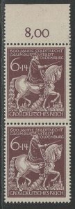 Germany Reich Scott # B290, mint nh, pair, plate error, exp h/s