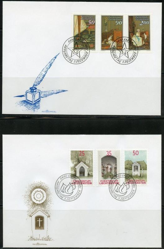 LIECHTENSTEIN LOT IV  OF 24  LATE DATE FIRST DAY COVERS 