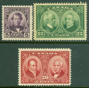 EDW1949SELL : CANADA 1927 Scott #146-48 Very Fine-Extra Fine Mint NH Catalog $75