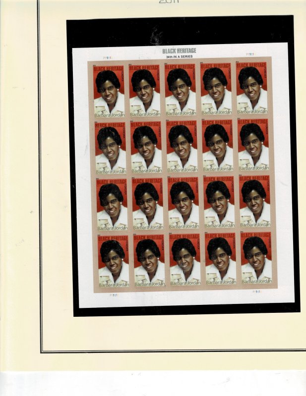 Barbara Jordan Black Heritage Forever US Postage Sheet #4565 VF MNH