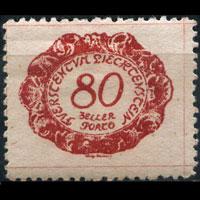 LIECHTENSTEIN 1920 - Scott# J9 Numeral 80h LH