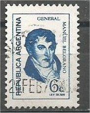 ARGENTINA, 1971, used 6c, Belgrano, Scott 926