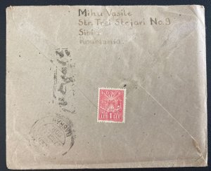 1948 Sibiu Romania Airmail Censored Cover To Basra