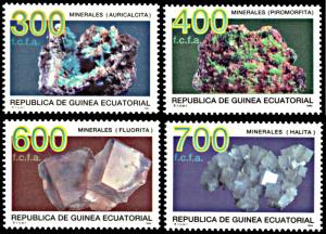 Equatorial Guinea 206-209, MNH, Minerals