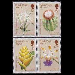 VIRGIN IS. 1987 - Scott# 585-8 Flowers Set of 4 NH