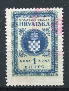 CROATIA; 1930s-40s early Revenue issue fine used 1B. value