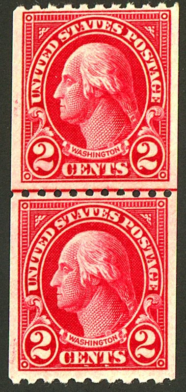 U.S. #606 MINT LINE PAIR OG NH