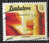 Zimbabwe; 1985: Sc. # 500: Used Perf. 14 3/4 x 14 1/2 Single Stamp